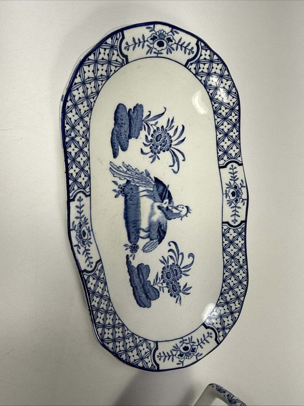 Antique Wood And Sons Yuan Blue With Gravy Boat And Under Plate Blue & White C2